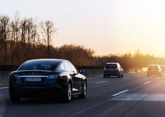 Tesla on the road